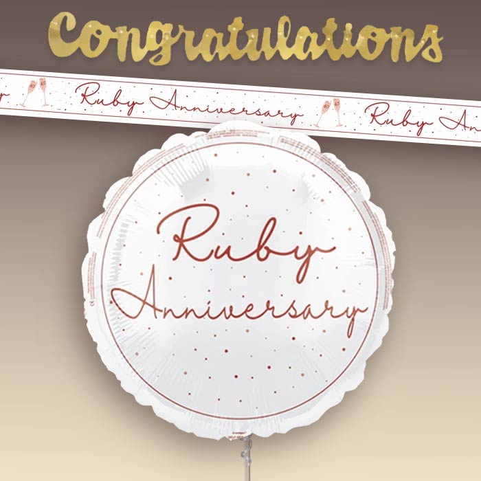 Anniversary Banners and Balloons | Party Save Smile