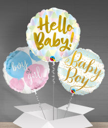 Baby Shower Helium Balloons Delivered | New Baby Balloon in a Box | Party Save Smile