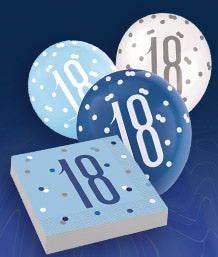 18th Birthday Blue Theme | Blue 18th Birthday Decorations | Party Save Smile