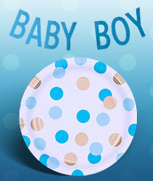 Blue and Gold Dots Party Supplies