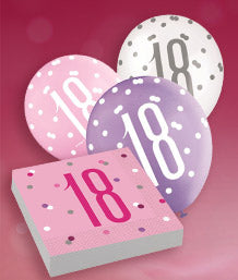 18th Birthday Pink Theme & Party Collection | Party Save Smile