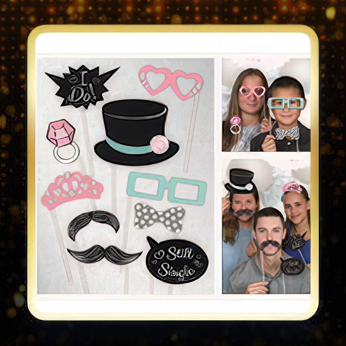 Wedding Photo Booth Props | Wedding Selfie Props | Party Save Smile