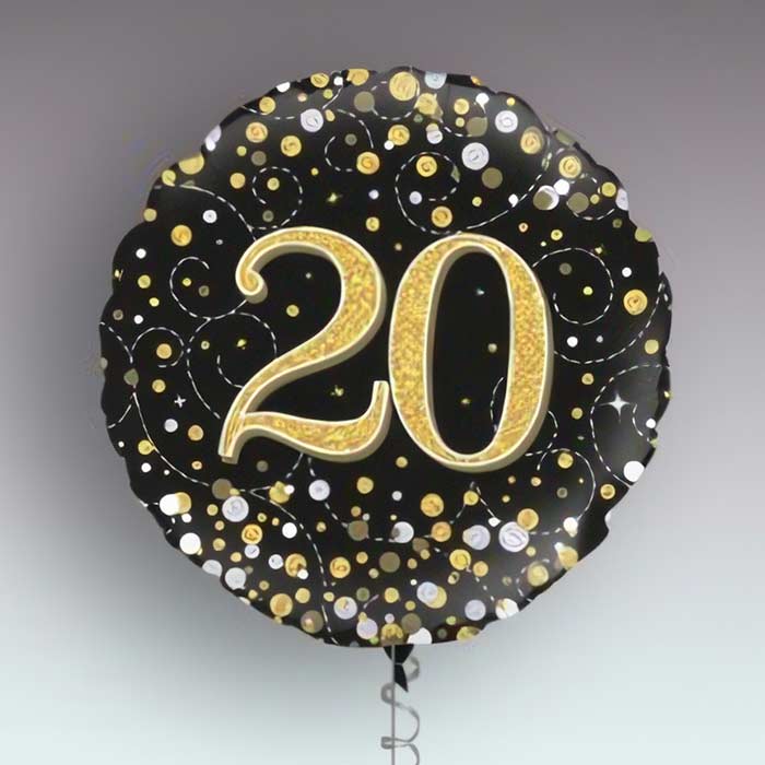 Black and Gold 20th Birthday Party Theme | Party Save Smile