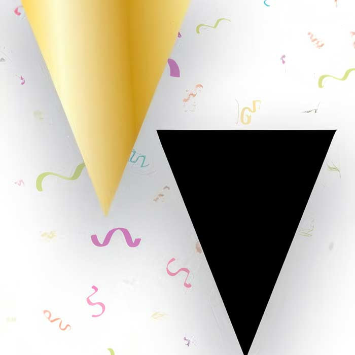Elegant Black and Gold Bunting in triangular shapes for sophisticated celebrations and events