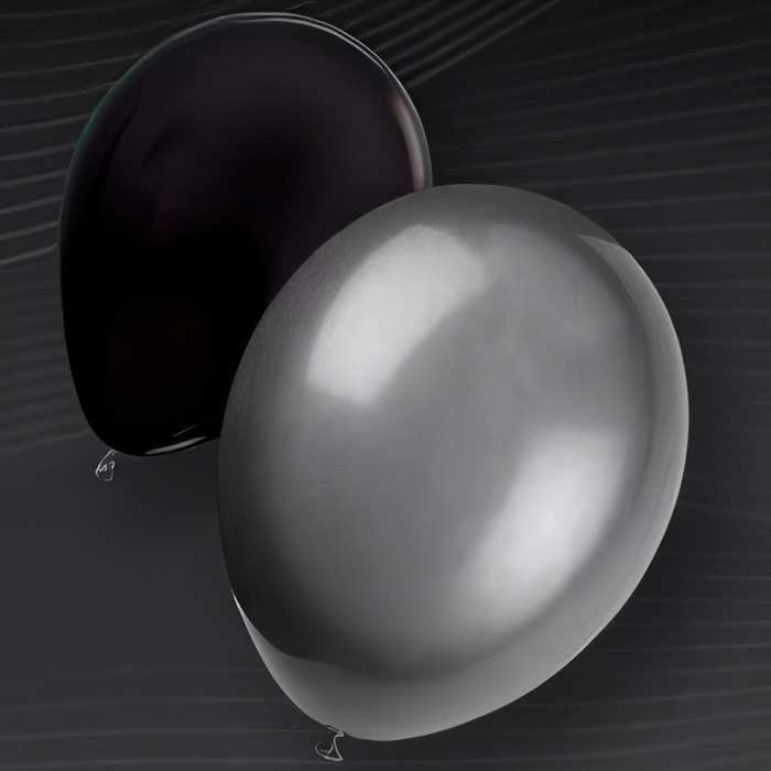 Black Latex Balloons | Latex Black Balloons | Party Save Smile