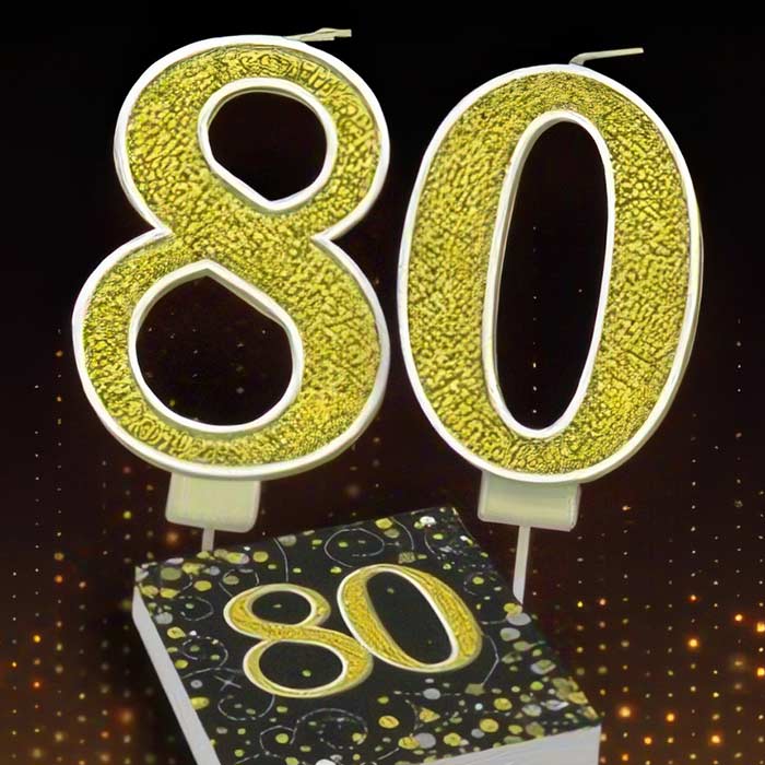 Black and Gold 80th Birthday Decorations & Supplies.