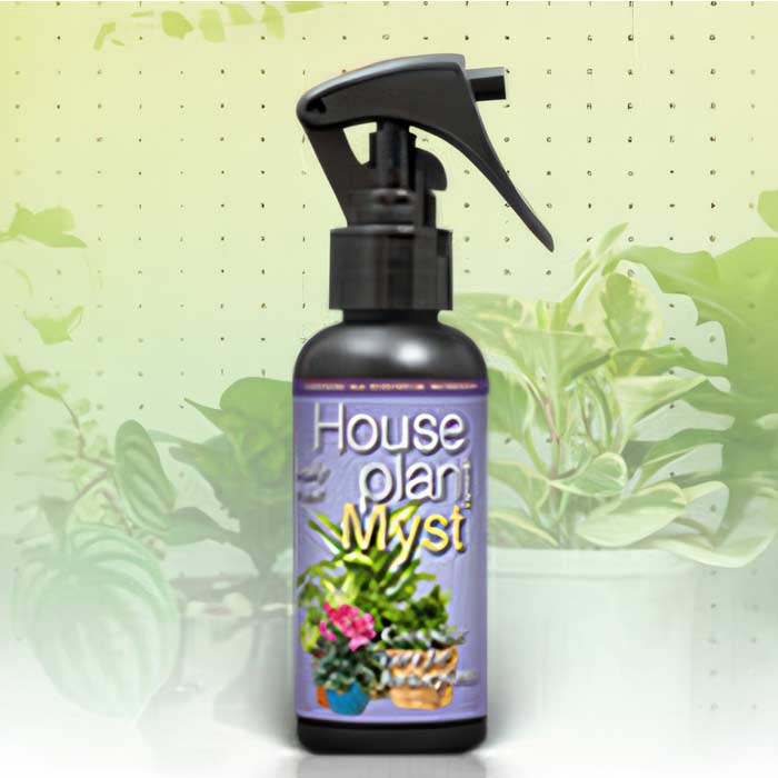 Houseplant Myst spray bottle designed to promote healthy indoor plants with essential nutrients