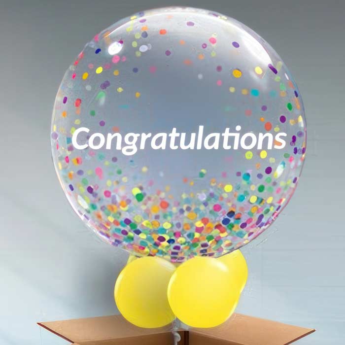 Personalised Congratulations Bubble Balloons | Party Save Smile
