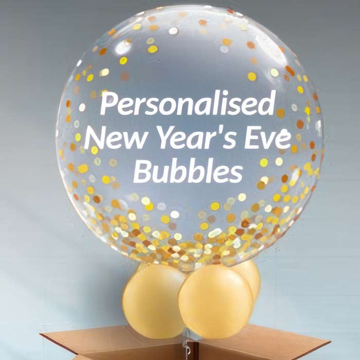 Personalised Happy New Year Bubble Balloons