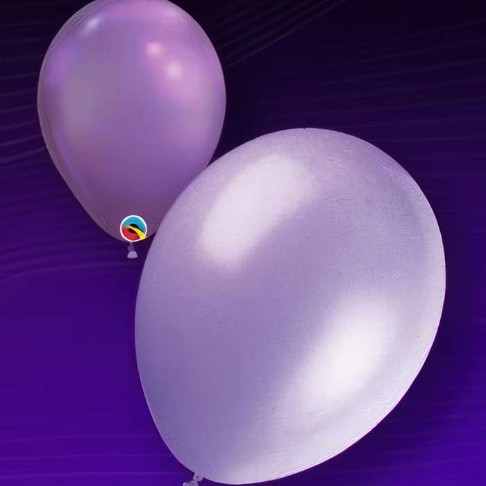 Purple Latex Balloons in various shades of lilac, lavender, and chrome for elegant celebrations