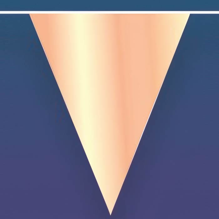 Elegant rose gold bunting triangle perfect for adding sophistication to events and celebrations