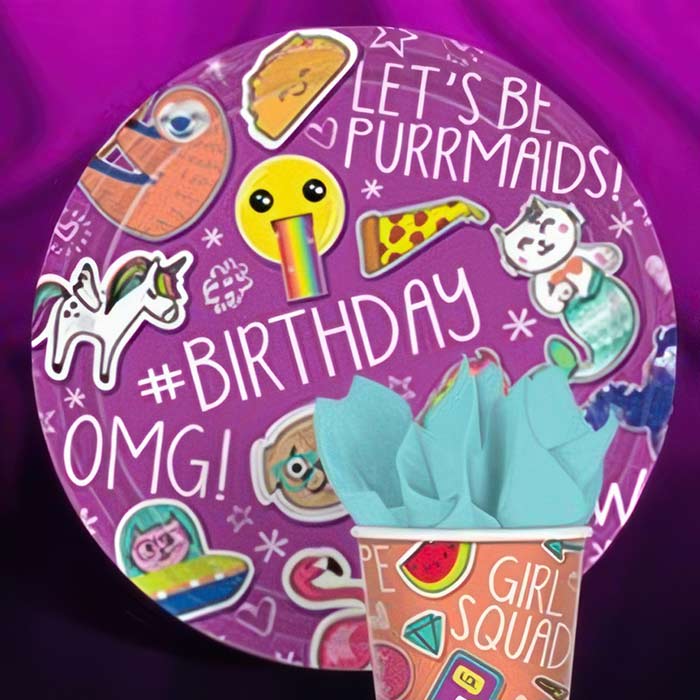 Colorful Selfie Birthday Party Theme supplies with fun decorations and vibrant party essentials for a lively celebration