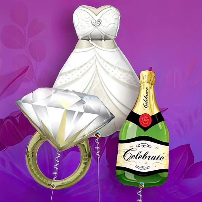 Shaped Wedding, Engagement and Anniversary Balloons | Party Save Smile
