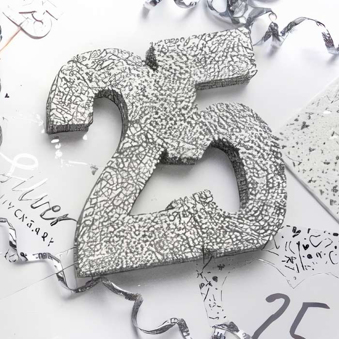 Silver Wedding Anniversary Tableware | 25th Wedding Anniversary Tableware | Party Save Smile
