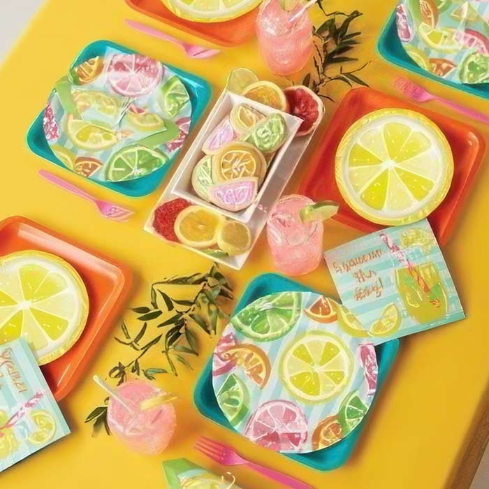 Summer garden themed party supplies and bunting