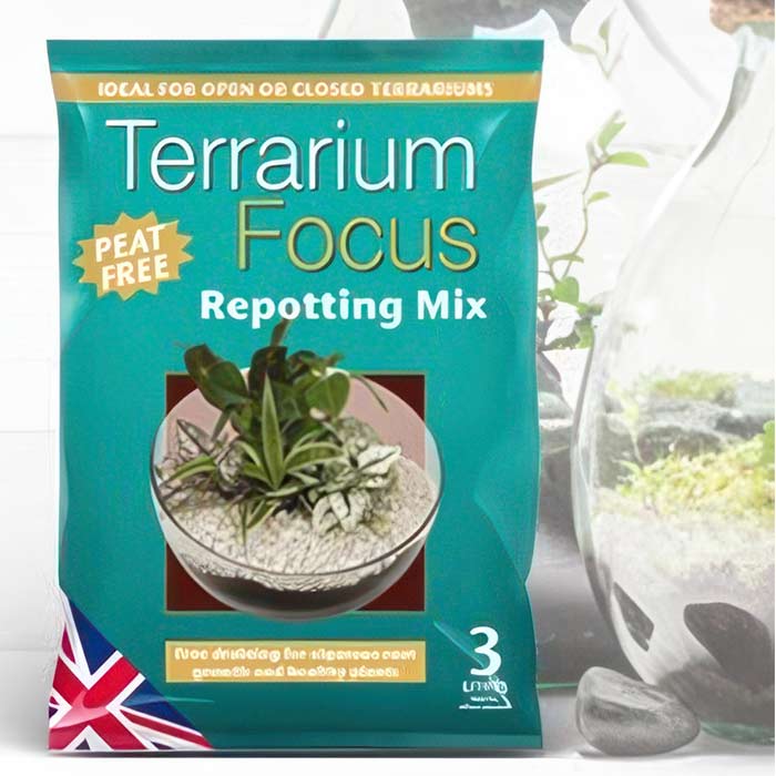 Terrarium Soil collection featuring peat-free repotting mix for optimal plant growth in open or closed terrariums