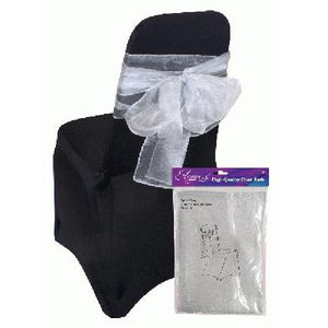 Silver Eleganza Sheer Wedding | Function Chair Sash