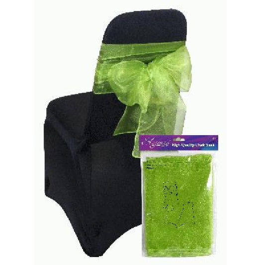 Pistachio Green Chair Sashes - Eleganza | Party Save Smile