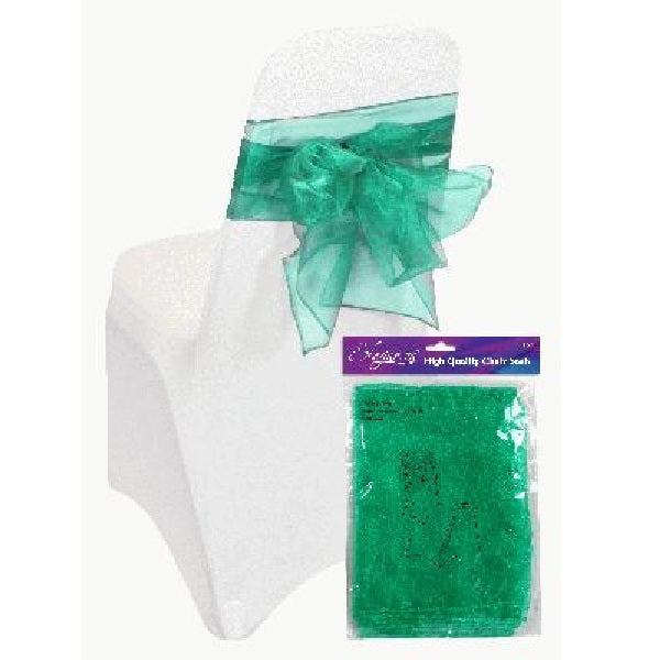 Emerald Green Chair Sashes - Eleganza 3 Metres | Party Save Smile