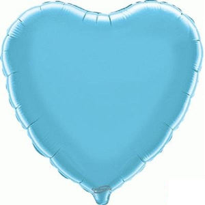 Baby Blue Heart Foil Balloon 18 Inch Oaktree
