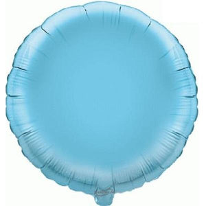 Baby Light Blue Plain Circle Foil Balloon 18 Inch Oaktree