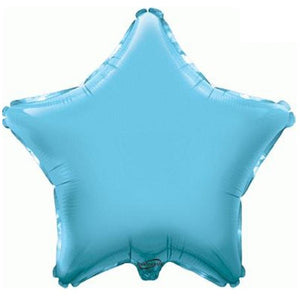 Baby Blue Plain Coloured Star Foil Balloon 19 inch