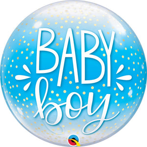 Blue Baby Boy New Born Bubble Balloon 22 inches