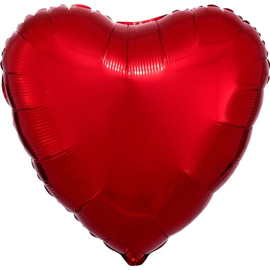 Red Heart Foil Balloon Anagram 18 inches Unpackaged | Party Save Smile