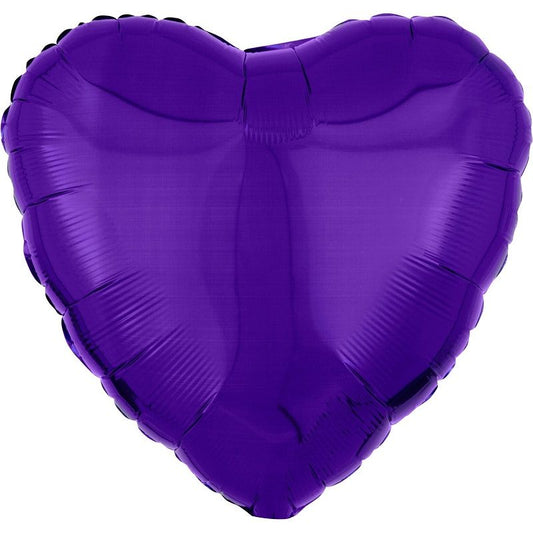 Purple Heart Foil Balloons - Anagram 18 Inch | Party Save Smile