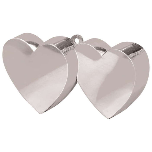 Silver Heart Balloon Weights