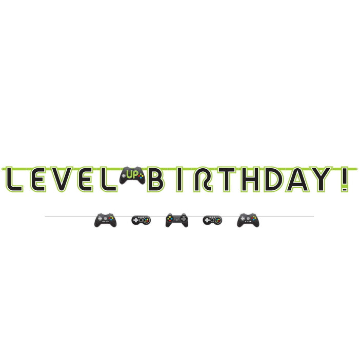 Level Up Gaming Birthday Party Pack: Tableware & Decoration Kit