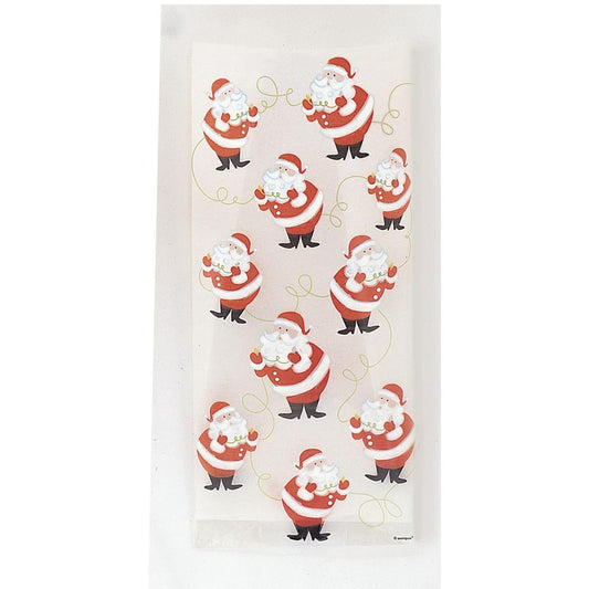 Christmas Santa Party Cello Loot Favour Bags Pack of 20 | Party Save Smile