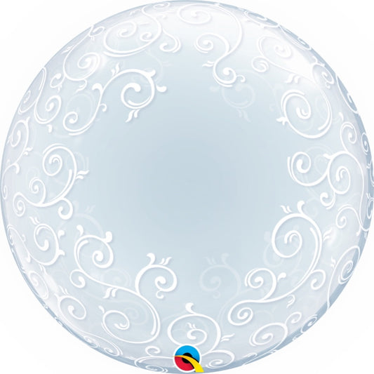 Fancy Filigree Qualatex Deco Bubble Party Balloon