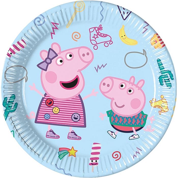 Peppa Pig Party Plates 8 Pack |  Party Save Smile