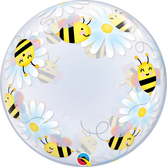 Bumble Bee & Daisies Deco Bubble Balloons | Party Save Smile