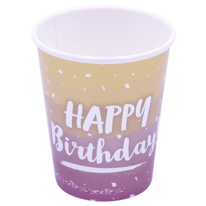 Ombre Rose Gold Birthday Party Pack: Tableware Party Kit
