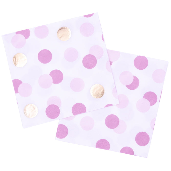 Pink & Gold Dot Tableware Pack: Party Kit