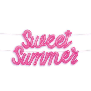 Pink Sweet Summer Balloon Banner Decorations 68cm
