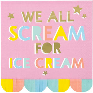 Ice Cream Napkins: Scream for Ice Cream Pack of 16