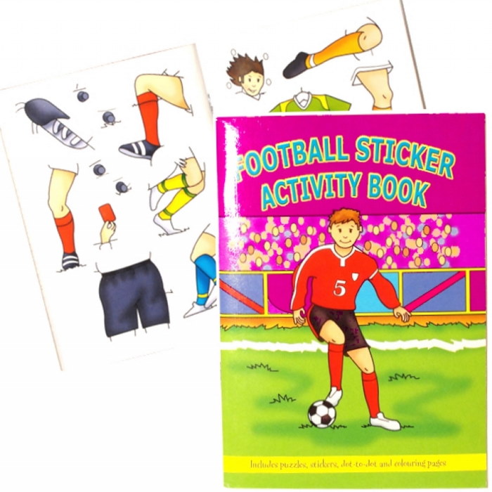 A6 Football Sticker Activity Book Favour | Party Save Smile
