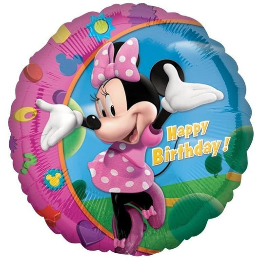 Pink Minnie Mouse Birthday Foil Balloons 18 Inch | Party Save Smile