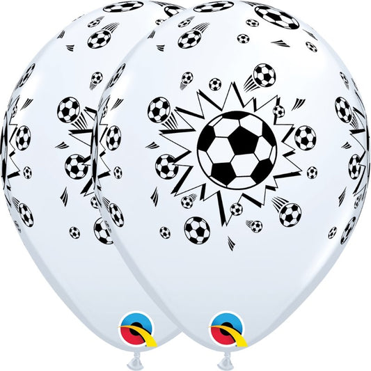 White Football Latex Balloons