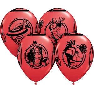 Red Marvel Avengers Latex Balloons Pack of 6