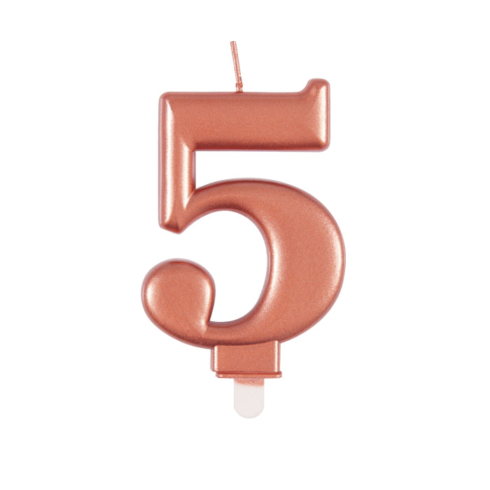 Birthday Cake 5 Candles - Rose Gold Metallic | Party Save Smile
