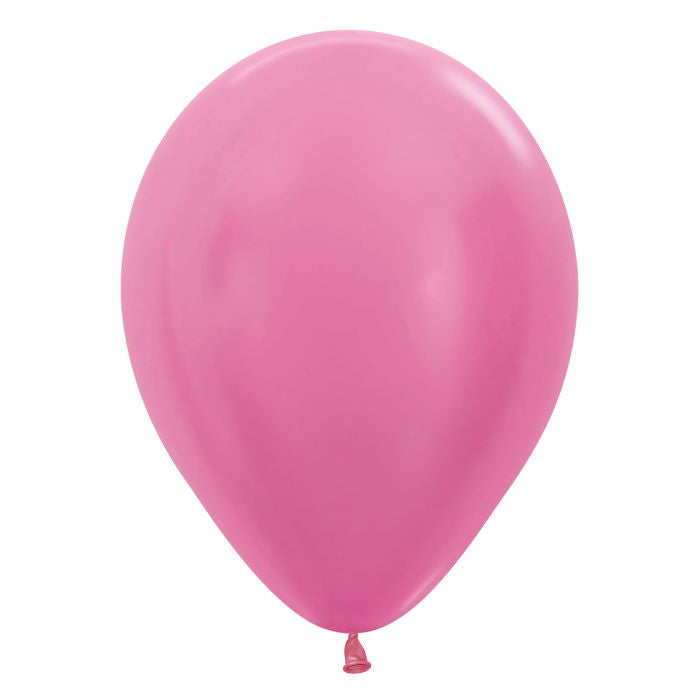 Satin Fuschia Latex Balloon Sempertex 5 inch | Party Save Smile
