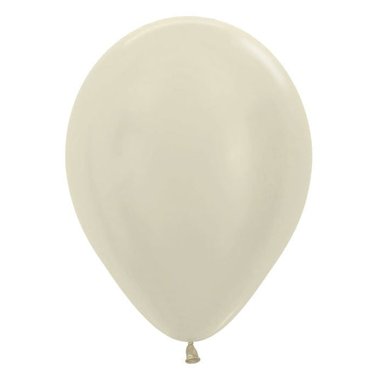 Satin Ivory Latex Ballloons Sempertex 5 Inch | Party Save Smile