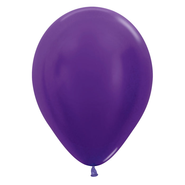 Metallic Violet Latex Balloons 5 Inch Sempertex | Party Save Smile