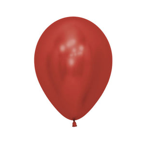 Sempertex Reflex Metallic Red Latex Balloons 5 inch