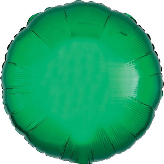 Dark Green Circle Foil Balloons - Anagram 18 Inch | Party Save Smile