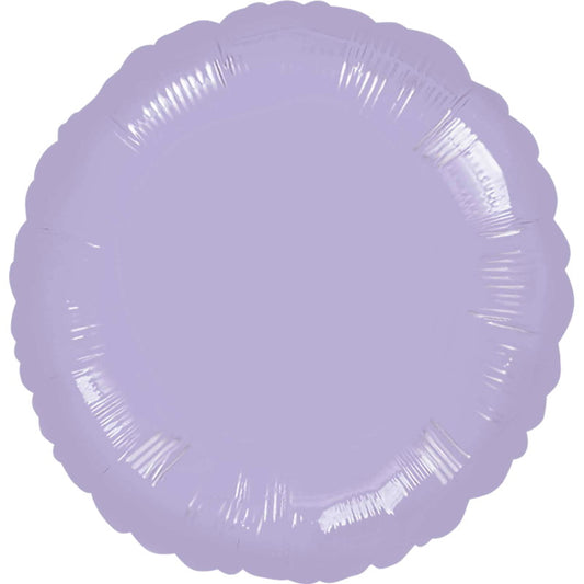 Lilac Circle Foil Balloons Anagram 18 Inches | Party Save Smile